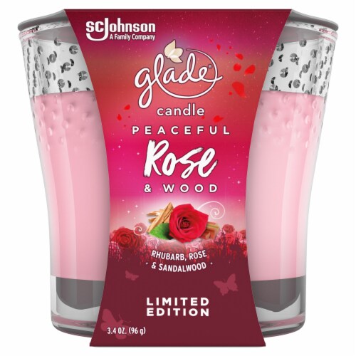 Glade Limited Edition Peaceful Rose and Wood Candle, 3.4 oz Kroger