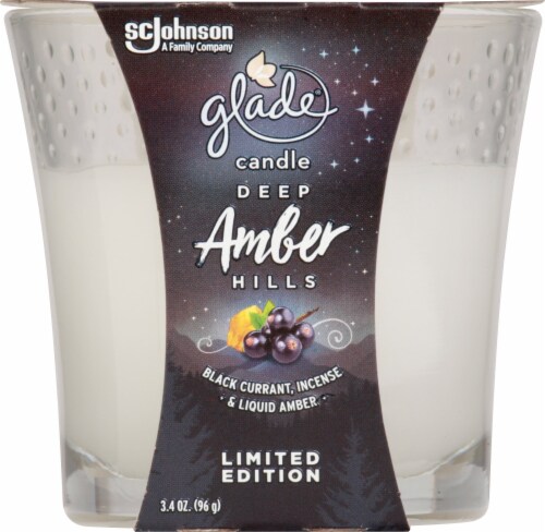 Glade Limited Edition Deep Amber Hills Candle Perspective: front