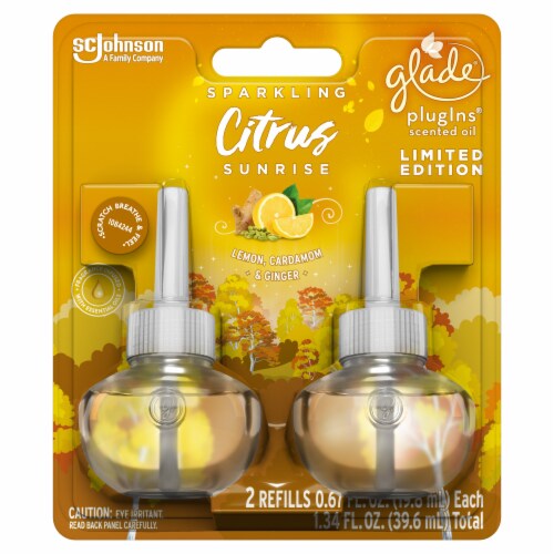 Glade Sparkling Citrus Sunrise Scented Oil Plugins Perspective: front