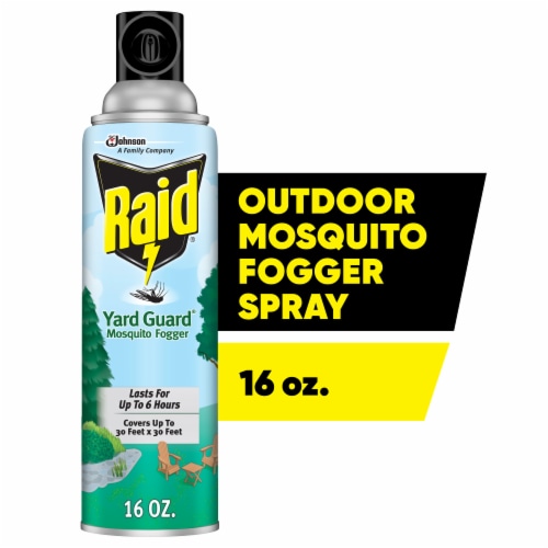 Raid Yard Guard Mosquito Fogger, Flying Insect Treatment & Outdoor Protection, 16 oz Perspective: front