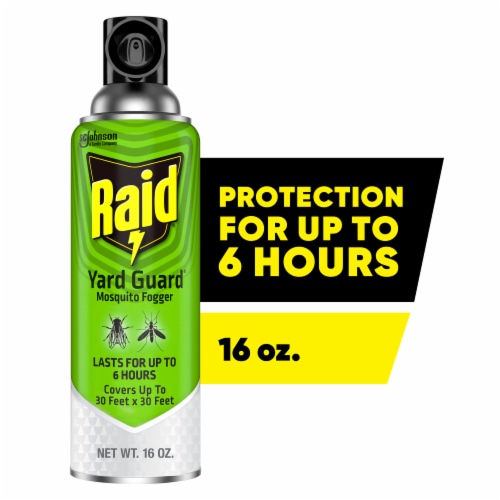 Raid Yard Guard Mosquito Fogger, Flying Insect Treatment & Outdoor Protection, 16 oz Perspective: front