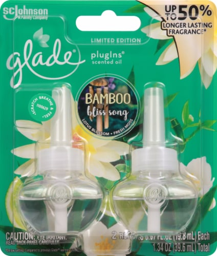 Glade Limited Edition Bamboo Bliss Song Scented Oil PlugIns Perspective: front