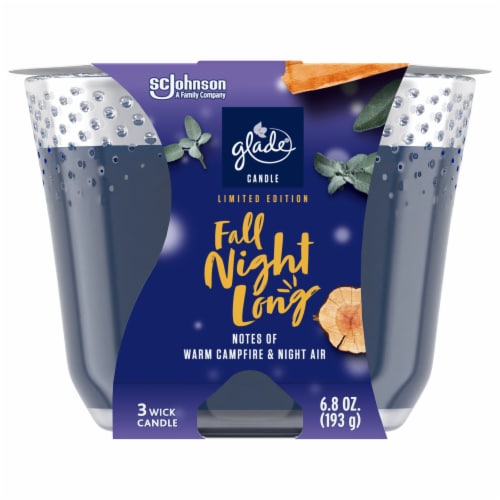 Glade® Limited Edition Fall Night Long 3 Wick Jar Candle Perspective: front