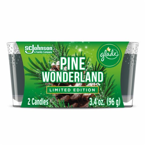 Glade® Pine Wonderland Jar Candles Perspective: front
