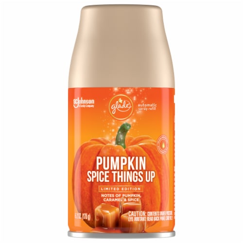 Glade® Pumpkin Spice Things Up Scented Automatic Spray Refill Perspective: front