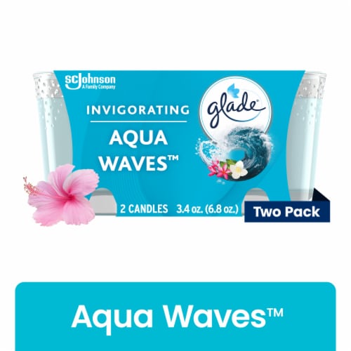 Glade® Aqua Waves™ Small Candles Perspective: front