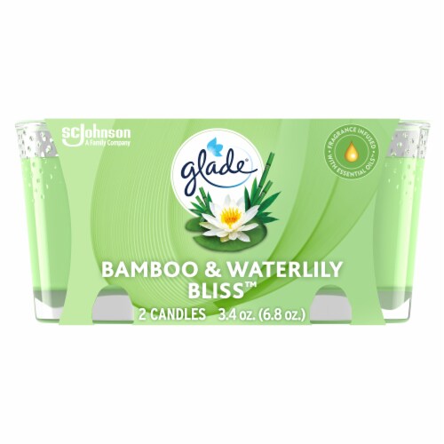 Glade® Bamboo and WaterLily Bliss™ Candle Perspective: front