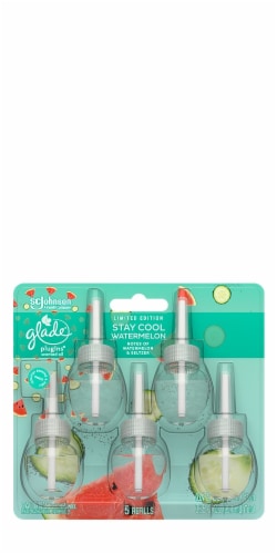 Glade® Limited Edition Cotton Stay Cool Watermelon Scented Oil Plugins® Refills Perspective: front
