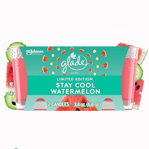 Glade® Stay Cool Watermelon Candles Perspective: front