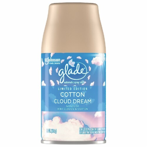 Glade Automatic Cotton Cloud Dream Spray Refill Perspective: front