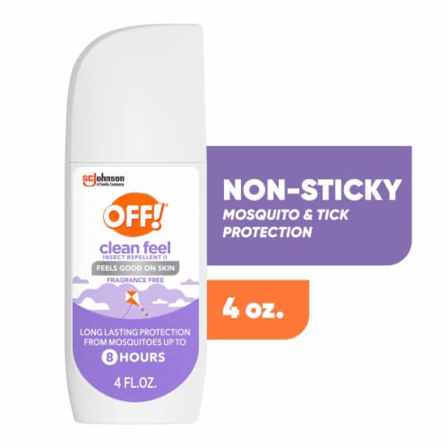 OFF! Clean Feel Picaridin Mosquito Repellent Spritz, Fragrance Free Formula, 4 oz Perspective: front