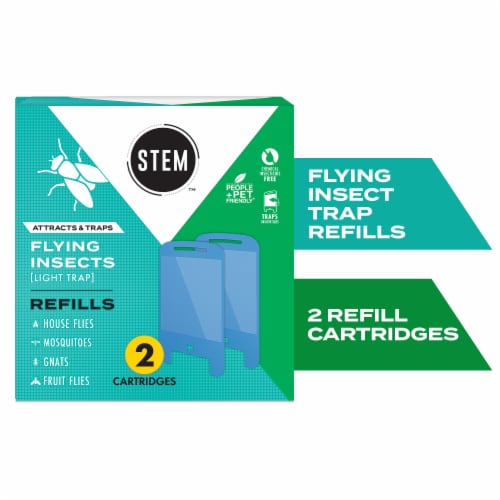 STEM Light Trap Refills, Attracts and Traps Flying Insects, Includes 2 Refills Perspective: front