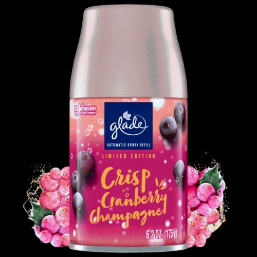 Glade Crisp Cranberry Champagne Automatic Spray Refill Perspective: front