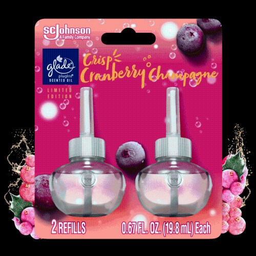 Glade® Crisp Cranberry Champagne Scented Oil PlugIns® Refills Perspective: front