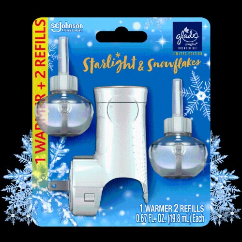 SC Johnson Glade Starlight & Snowflakes Scented Oil Plug Ins Perspective: front