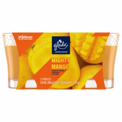 Glade® Limited Edition Mighty Mango Jar Candle Perspective: front
