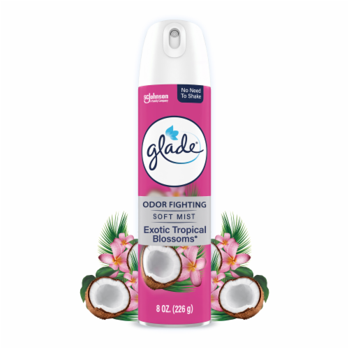 Glade Odor Fighting Soft Mist Air Freshener Room Spray, Exotic Tropical Blossoms Perspective: front