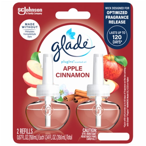 Glade® PlugIns® Apple Cinnamon Scented Oil Refills Perspective: front