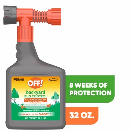 OFF! Backyard Bug Control Pretreat, Insect Control Treatment with Hose Spray, 32 oz Perspective: front