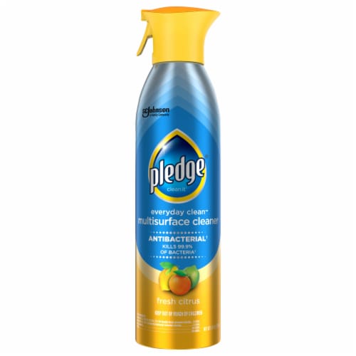 Pledge® Everyday Clean™ Multisurface Antibacterial Cleaner Fresh Citrus Aerosol Spray Perspective: front