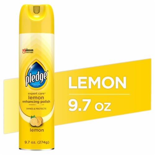 Pledge® Expert Care™ Lemon Enhancing Polish Spray Perspective: front