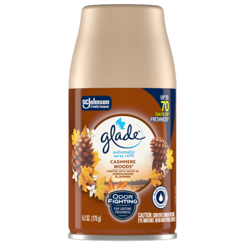 Glade® Automatic Spray Refill Air Freshener Cashmere Woods Perspective: front
