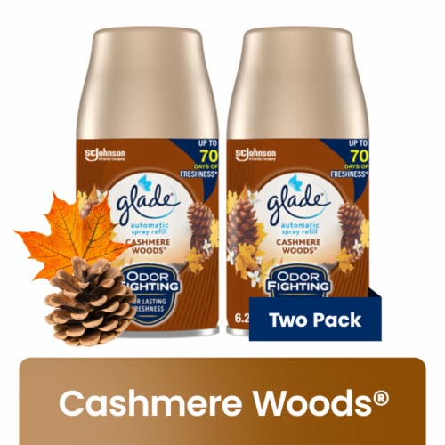 Glade® Automatic Spray Air Freshener Cashmere Woods Twin Refills Perspective: front