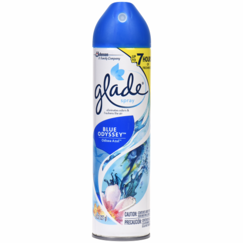 Glade Blue Odyssey Air Freshener Spray Perspective: front