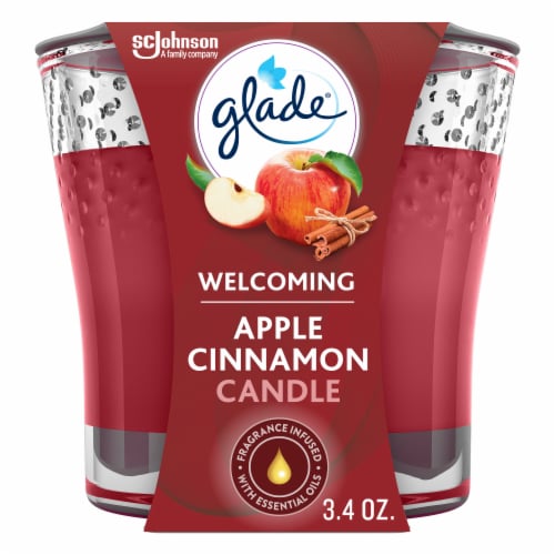 Glade® Candle Jar Air Freshener Apple Cinnamon Infused with Essential Oils