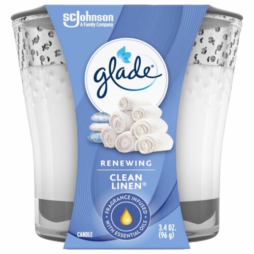 Glade® Clean Linen® Candle Perspective: front