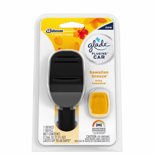 Glade Car Plugins Hawaiian Breeze Starter and Refill Perspective: front