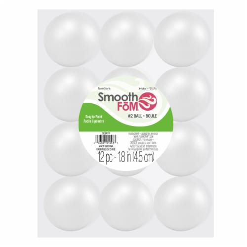 FloraCraft SmoothFoM Ball 12/Pkg-1.8 Perspective: front