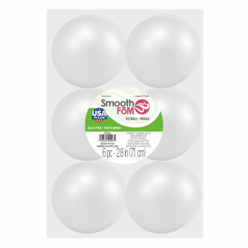 FloraCraft SmoothFoM Ball 6/Pkg-2.8 Perspective: front