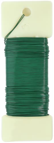 FloraCraft 20 Gauge Floral Wire 0.25lb Paddle-Green Perspective: front