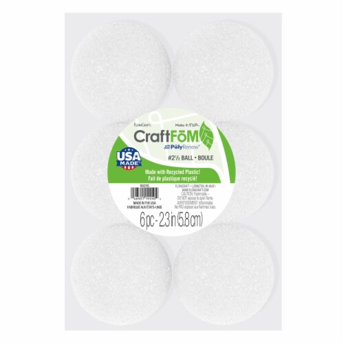 Floracraft White 7 Styrofoam Ball - Each