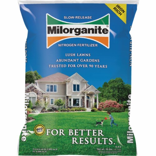 Milorganite® Slow-Release Nitrogen Lawn Fertilizer Perspective: front