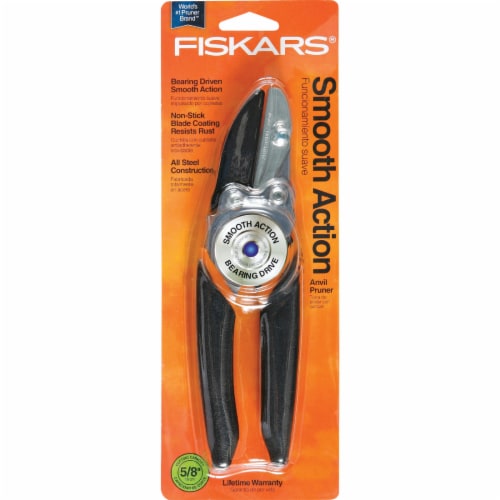 Fiskars® Smooth Action Anvil Pruner Blade Perspective: front