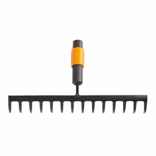 Fiskars Quikfit Garden Rake Head Perspective: front