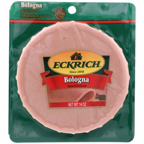 Eckrich Sliced Bologna Lunch Meat Perspective: front