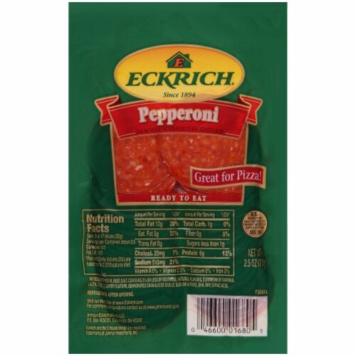 Eckrich Sliced Pepperoni Perspective: front