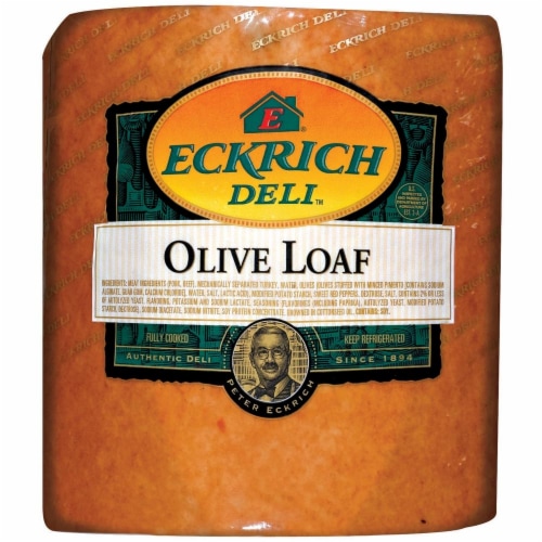 Eckrich Olive Loaf Fresh Sliced Deli Meat Perspective: front