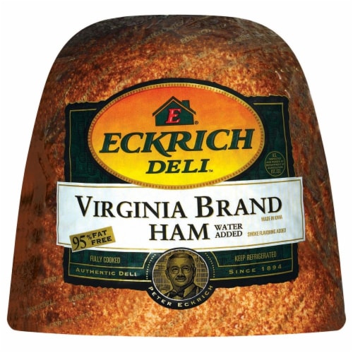 Eckrich Deli Virginia Brand Ham Fresh Sliced Deli Meat Perspective: front
