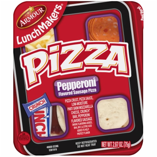 Armour LunchMakers Pepperoni Pizza Meal Kit with Candy Bar Perspective: front