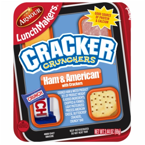 Armour LunchMakers Ham & Cheese Cracker Crunchers Meal Kit with Candy Bar Perspective: front