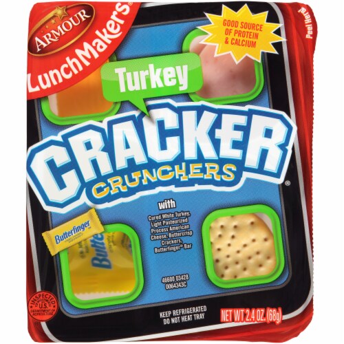 Armour LunchMakers Turkey & Cheese Cracker Crunchers Meal Kit with Candy Bar Perspective: front