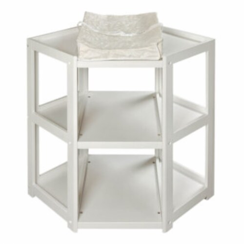Diaper Corner Changing Table White 1 QFC