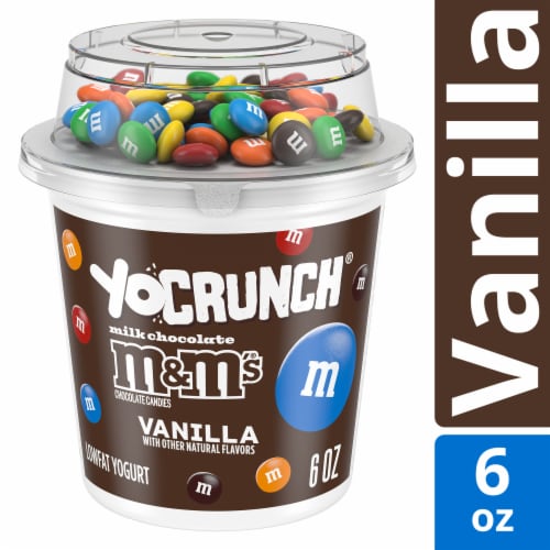 YoCrunch Low Fat Vanilla with M&Ms Yogurt Cup Perspective: front