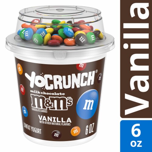 YoCrunch Low Fat Vanilla with M&Ms Yogurt Cup Perspective: front