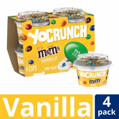 YoCrunch Peanut M&M’s Vanilla Lowfat Yogurt Perspective: front