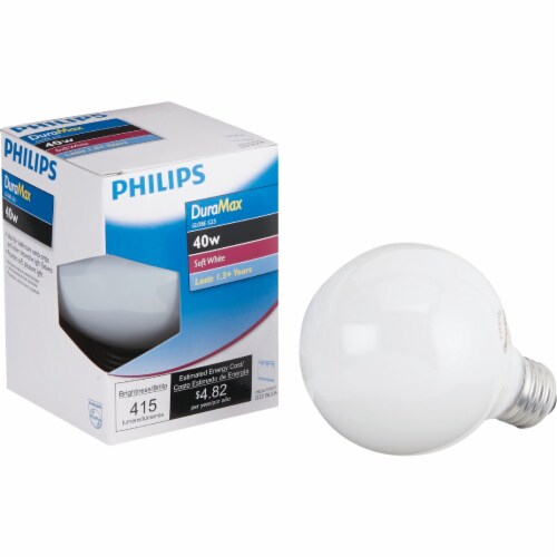 Philips DuraMax 40W Frosted Soft White Medium G25 Incandescent Globe Light Bulb 1 Smith s Food and Drug